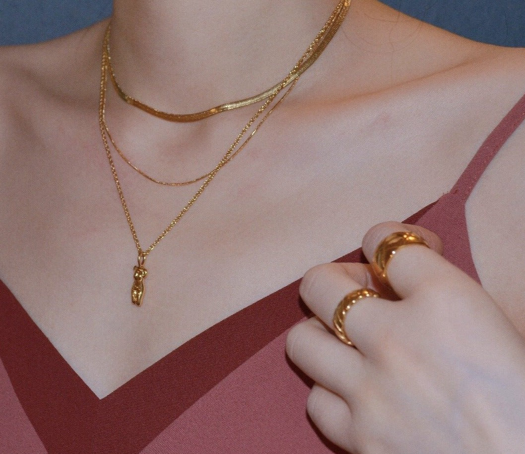 Spiritual Energy Beaded Yoga Choker Necklace | Handmade 18K Gold | Ebru  Jewelry